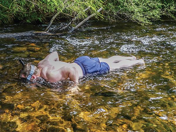 Thumbnail photo for The fun of snorkelling in six inches of water!