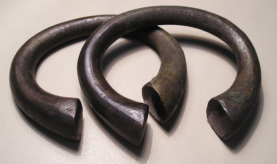 Bronze manilla tokens were used in the slave trade