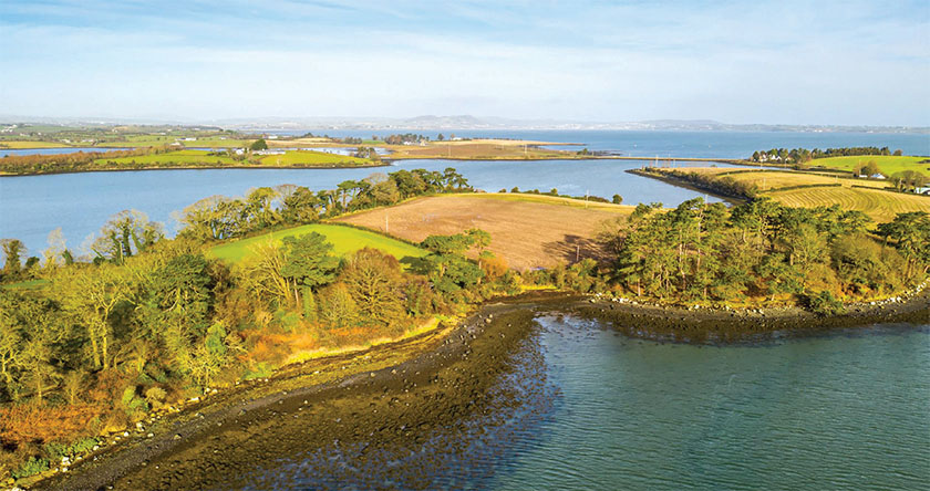 Aerial view: Strangford Lough’s mosaic of land and sea