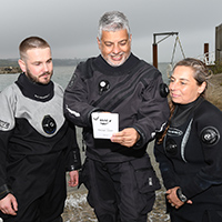 Simon Rogerson - instructor with slates